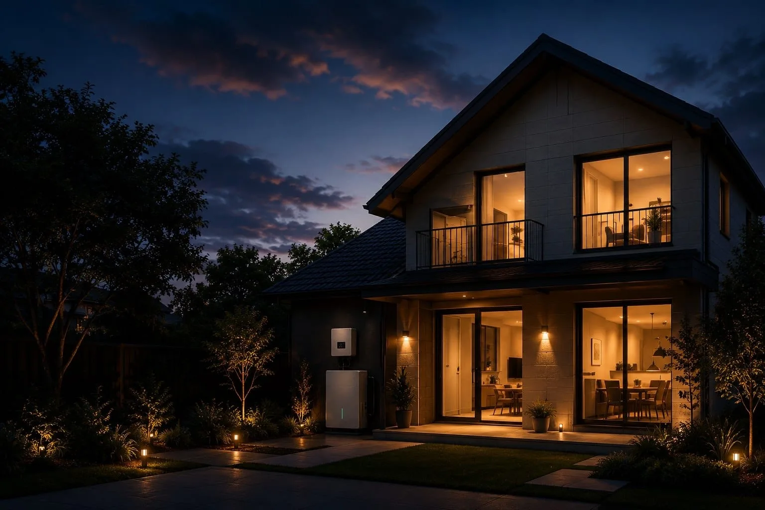 Modern home with energy storage